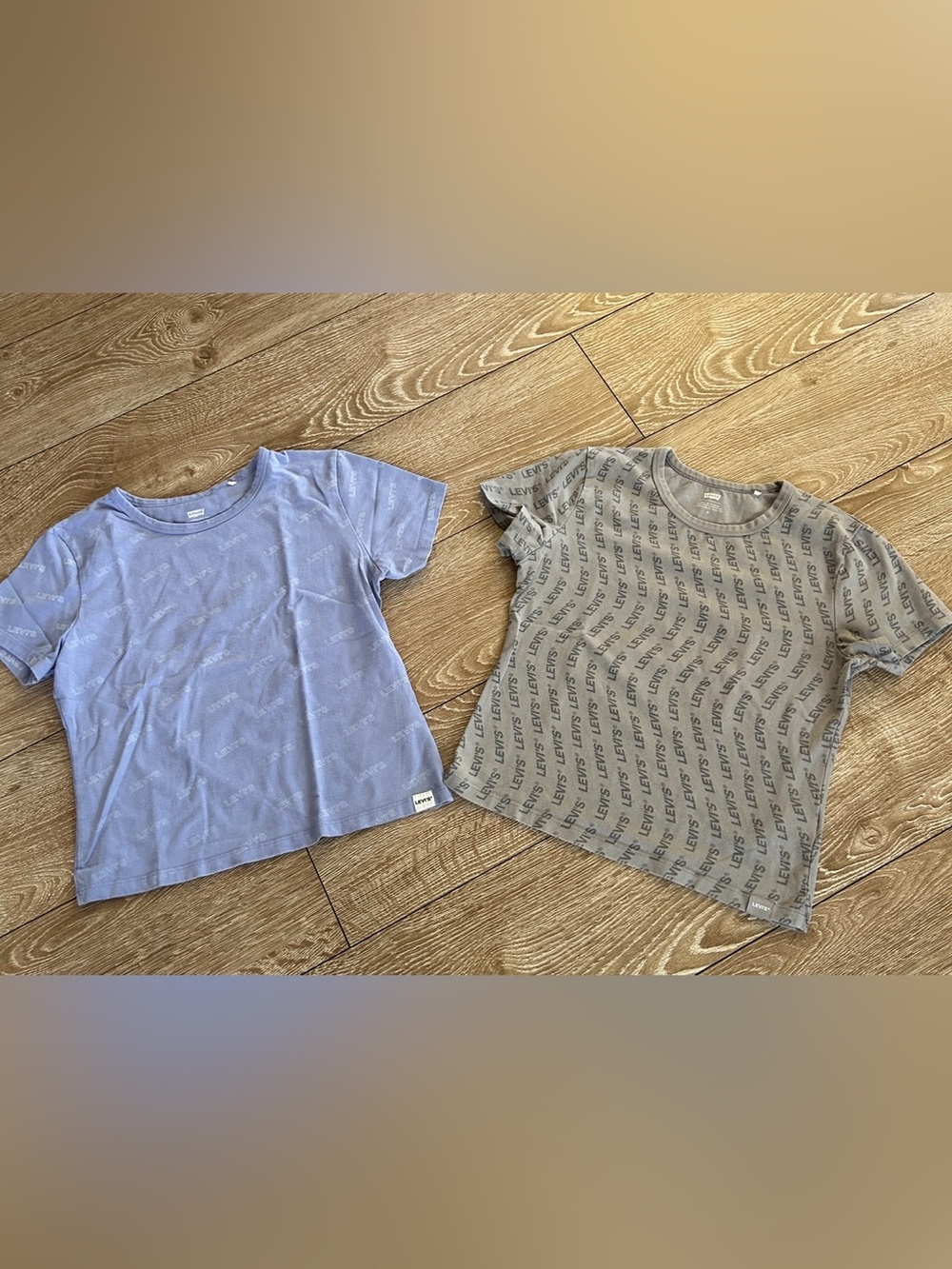 Levi's Short Sleeve Tees in Light Blue and Gray.. Bundle